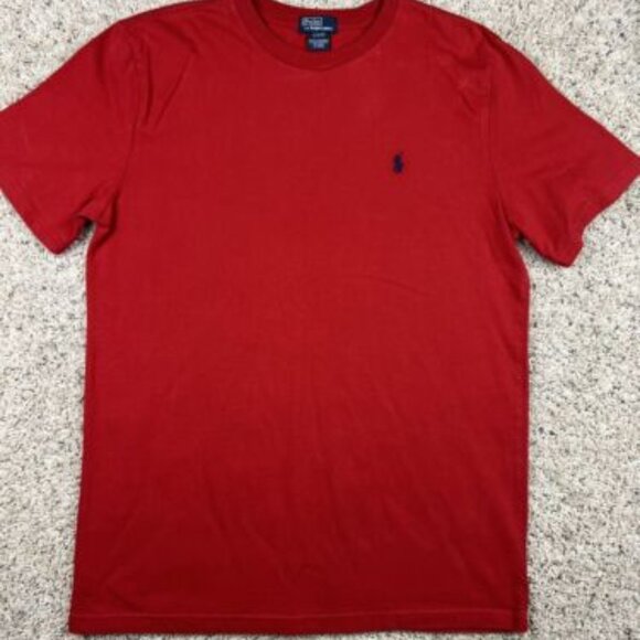 Polo Ralph Lauren T Shirt Red Size XL 18-20 Classic Fit Boys Solid With Pony - Picture 1 of 6